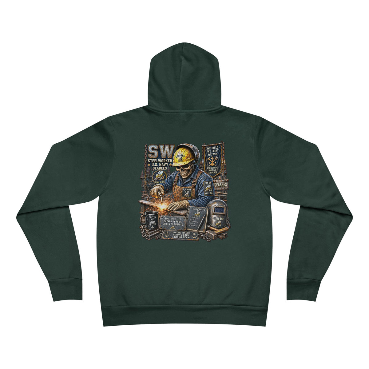SW (Steelworker - Seabees) US Navy Heavy Metal Hoodie – Wear Your Rate with Pride