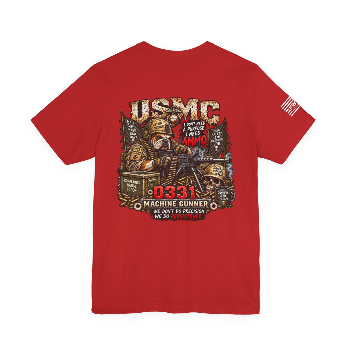 0331 Machine Gunner Shirt, USMC Marine Corps Infantry Veteran T-Shirt