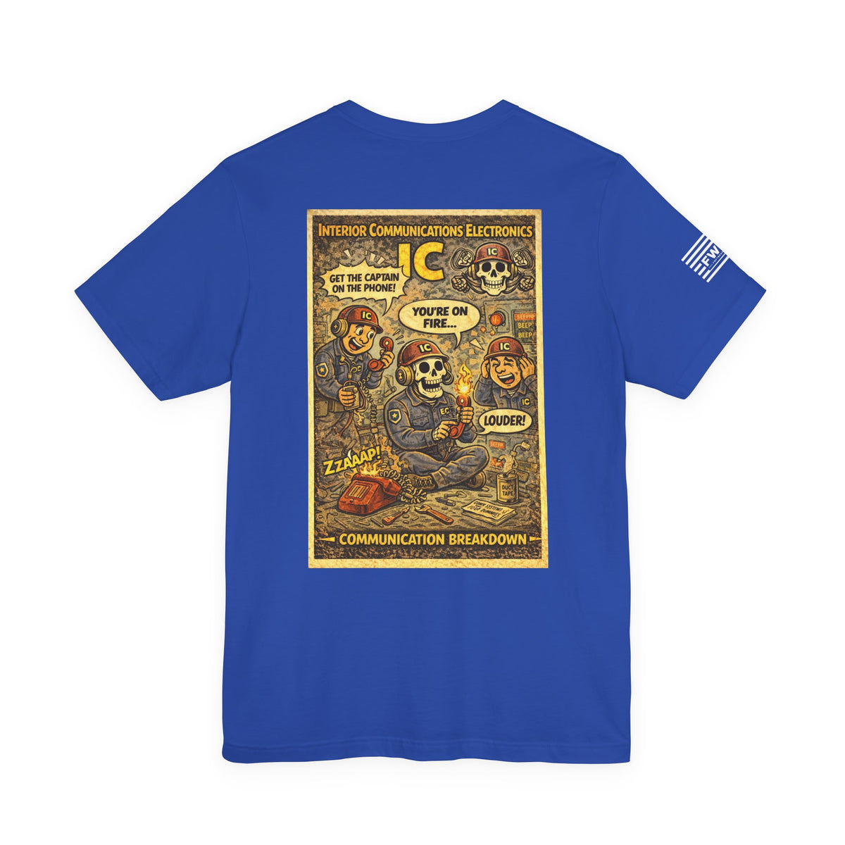 IC (Interior Communications Electronics) Shirt – 1950s Dark Humor Military Tee – Navy Veteran Graphic T-Shirt – Vintage Style Work Rate Design