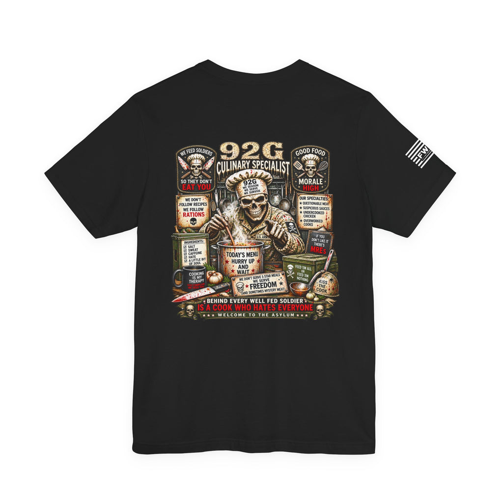 92G - US Army - Culinary Specialist - Heavy Metal T-shirt | Veteran Military Shirt