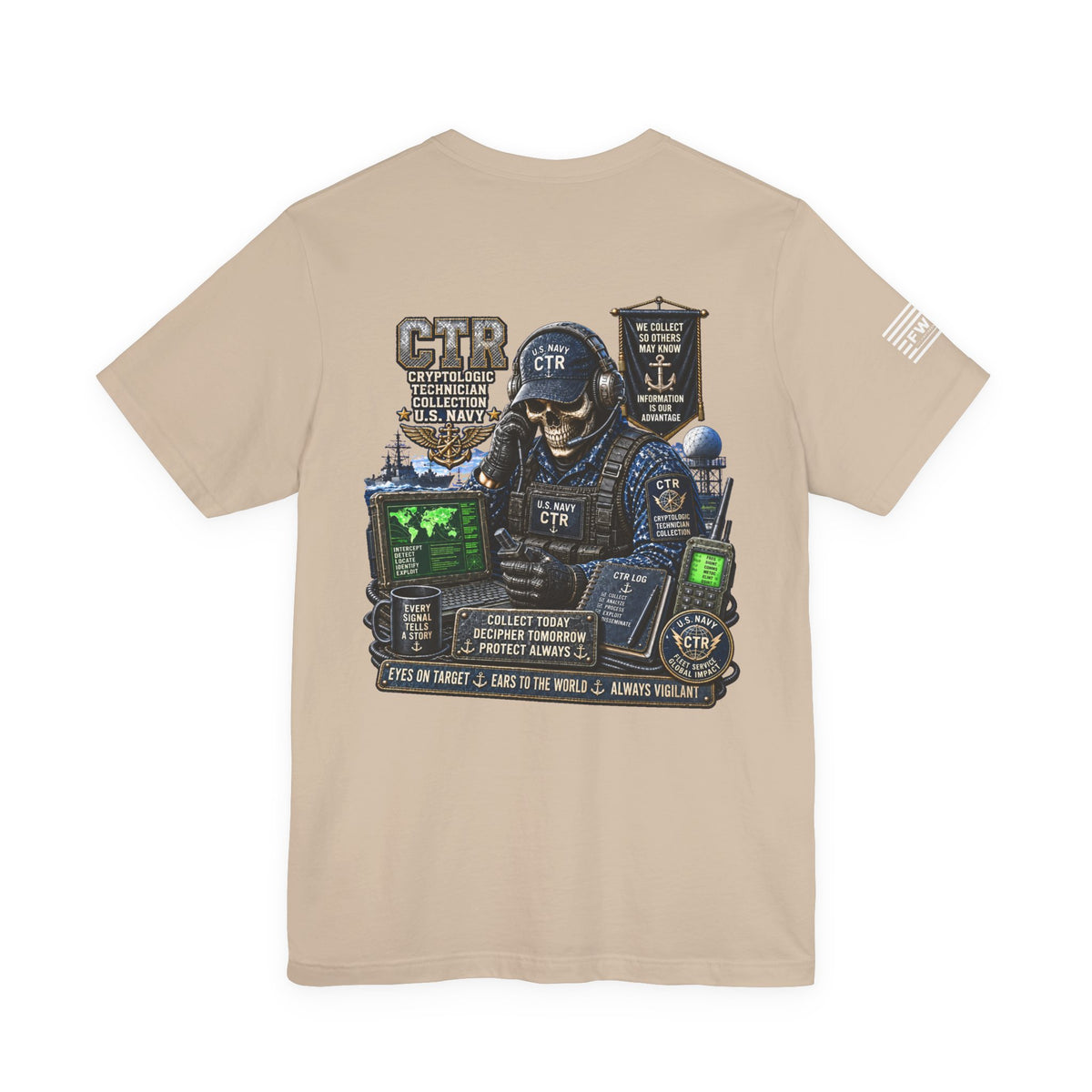 CTR (Cryptologic Technician- Collection) Heavy Metal Rate Specific T-shirt