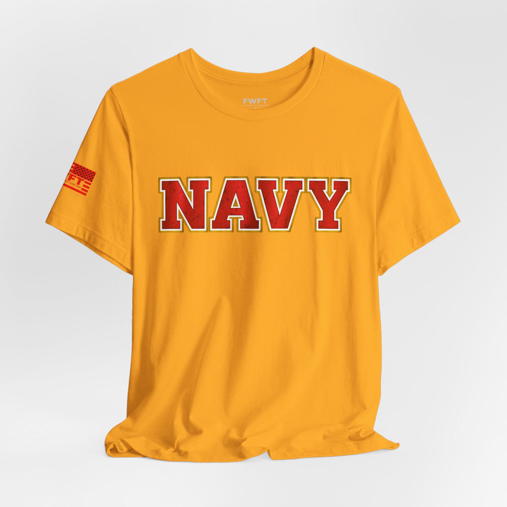 Navy Red Shirt, Navy Veteran Tee, Military Pride T Shirt, Black Navy Gift, Sailor Apparel