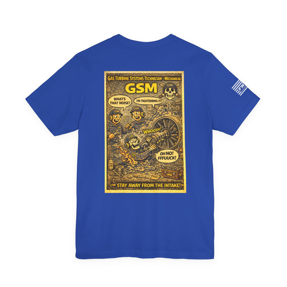GSM (Gas Turbine Systems Technician - Mechanical) Shirt – 1950s Dark Humor Military Tee – Navy Veteran Graphic T-Shirt – Vintage Style Work Rate Design