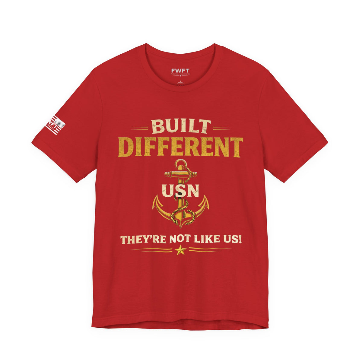 Built Different Navy Shirt | They’re Not Like Us Tee | US Navy Veteran Military Pride T-Shirt