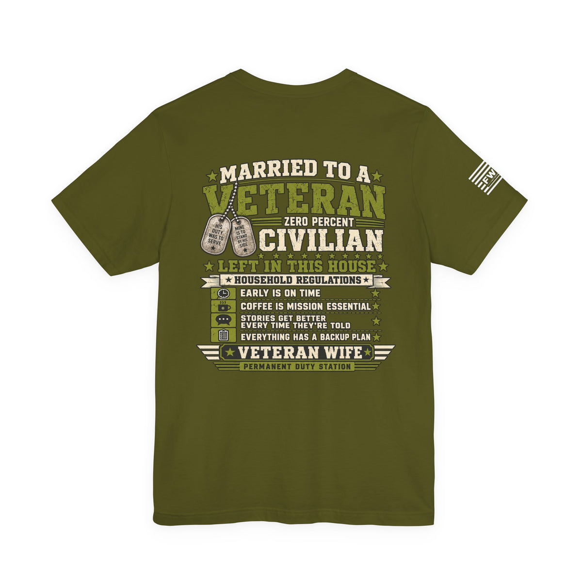 Veteran Spouse Shirt, Proud Civilian Military Supporter Tee, [Design Phrase], Veteran Wife Husband Gift, Military Family T-Shirt