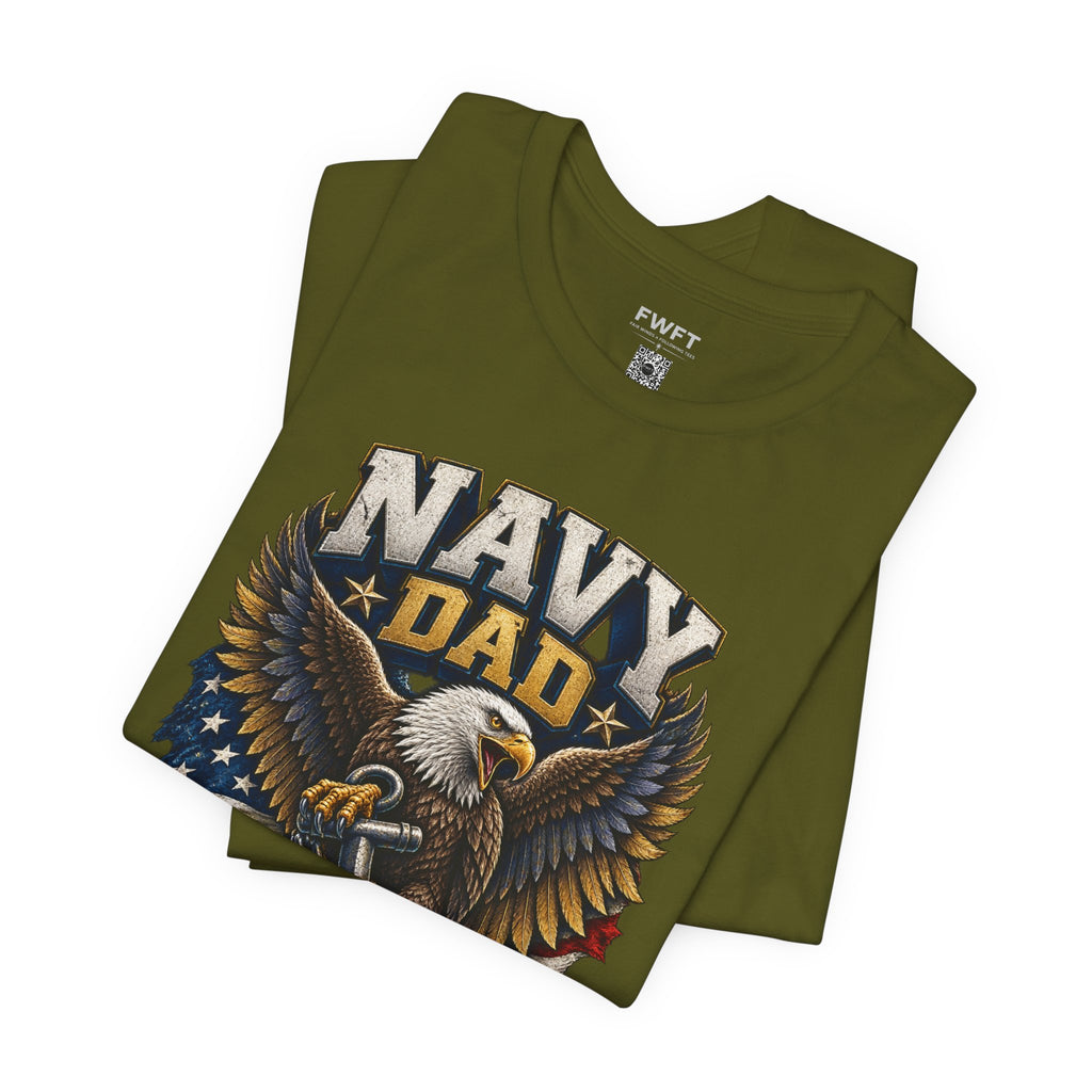 Navy Dad Built Tough Shirt, Proud Father of a US Sailor T Shirt, Navy Boot Camp Graduation Gift, Military Family Tee