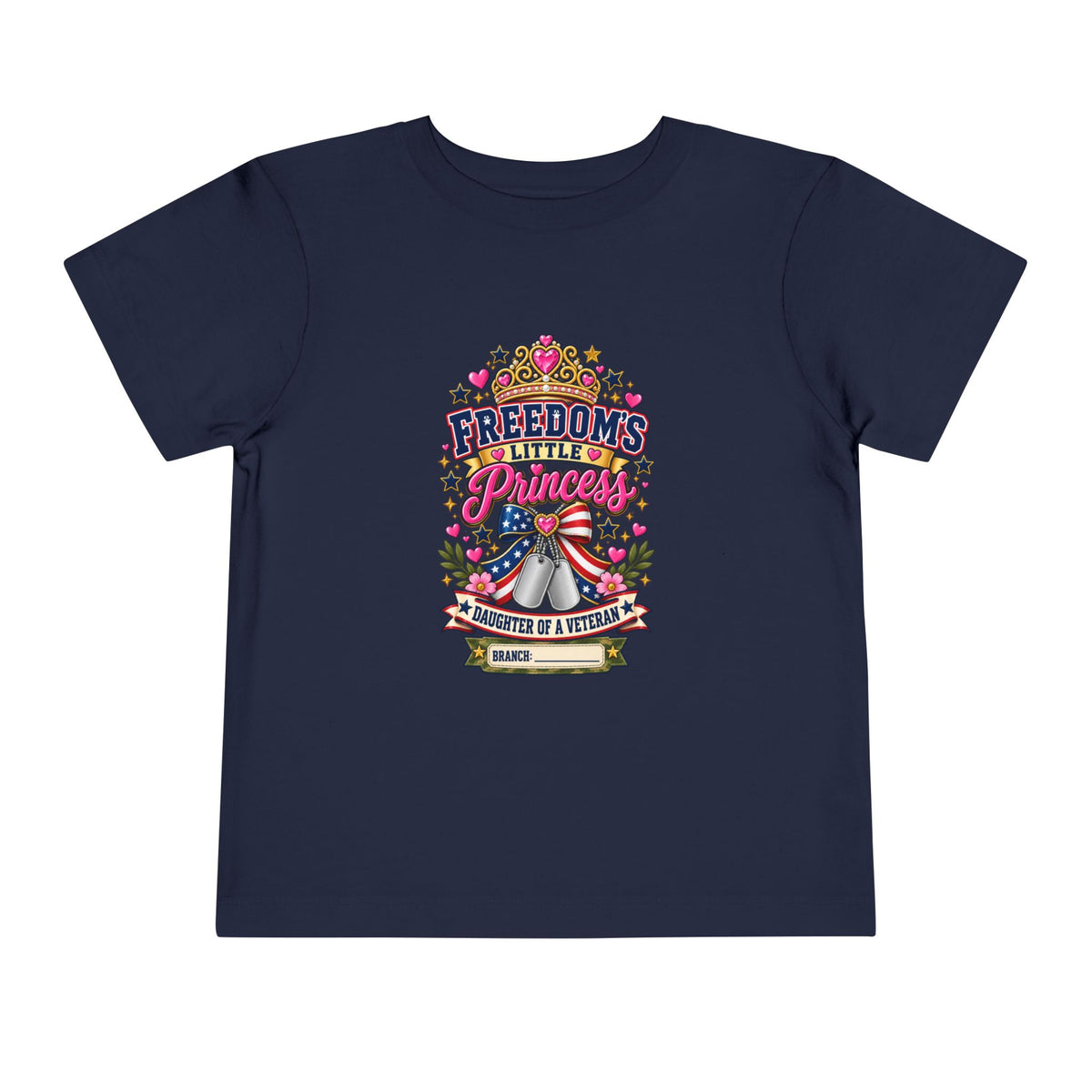 Freedom’s Little Princess Personalized Veteran Daughter Kids Shirt
