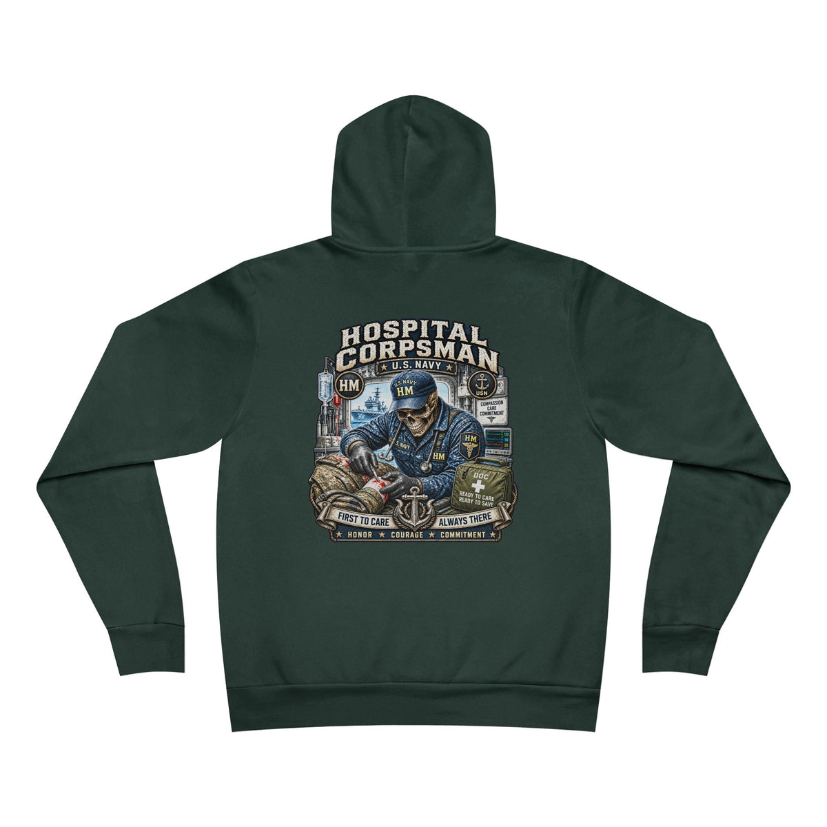 HM (Hospital Corpsman) US Navy Heavy Metal Hoodie – Wear Your Rate with PrideU