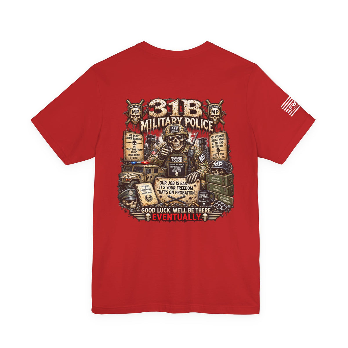 31B (Military Police) - US Army Heavy Metal T-shirt | Army Veteran Shirt