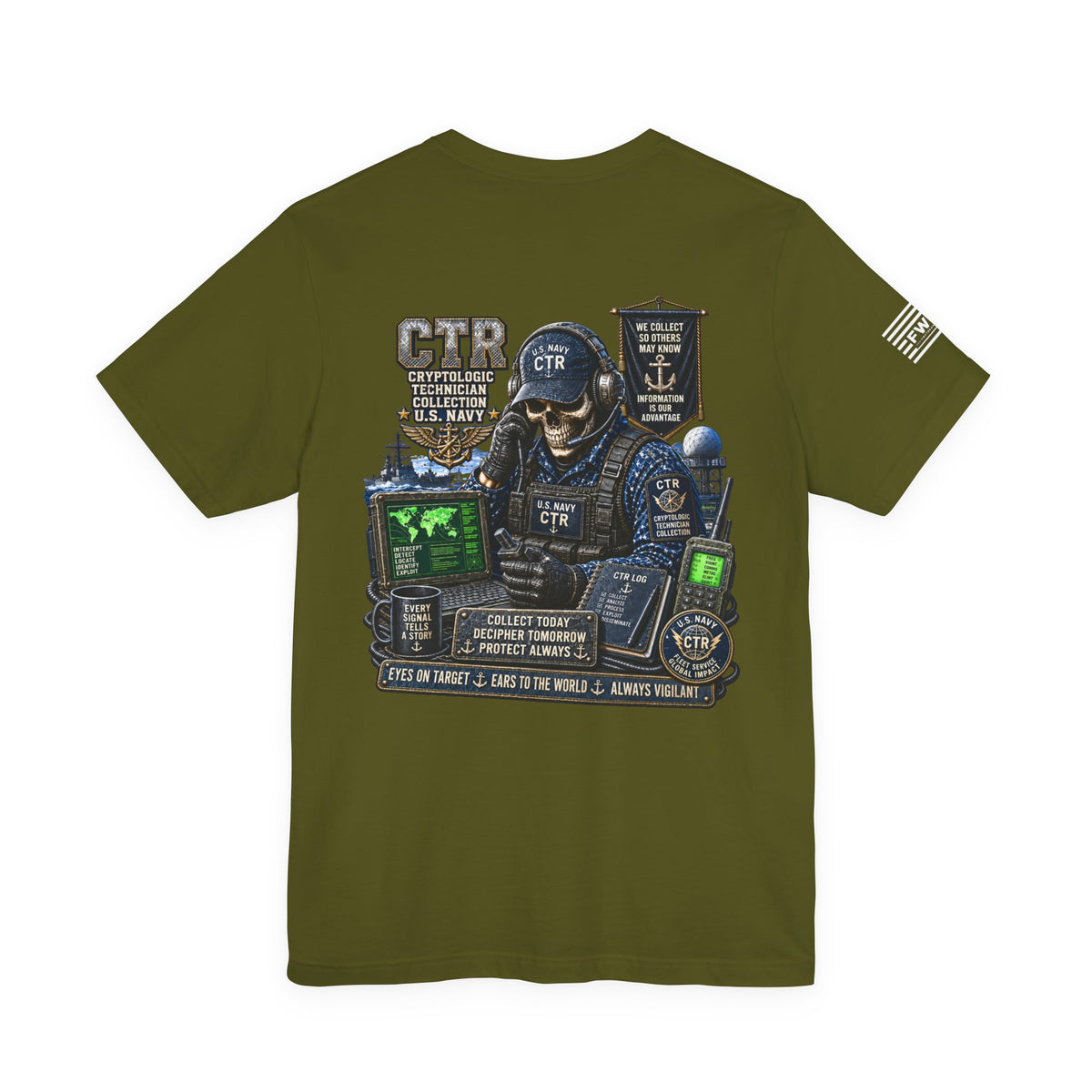 CTR (Cryptologic Technician- Collection) Heavy Metal Rate Specific T-shirt