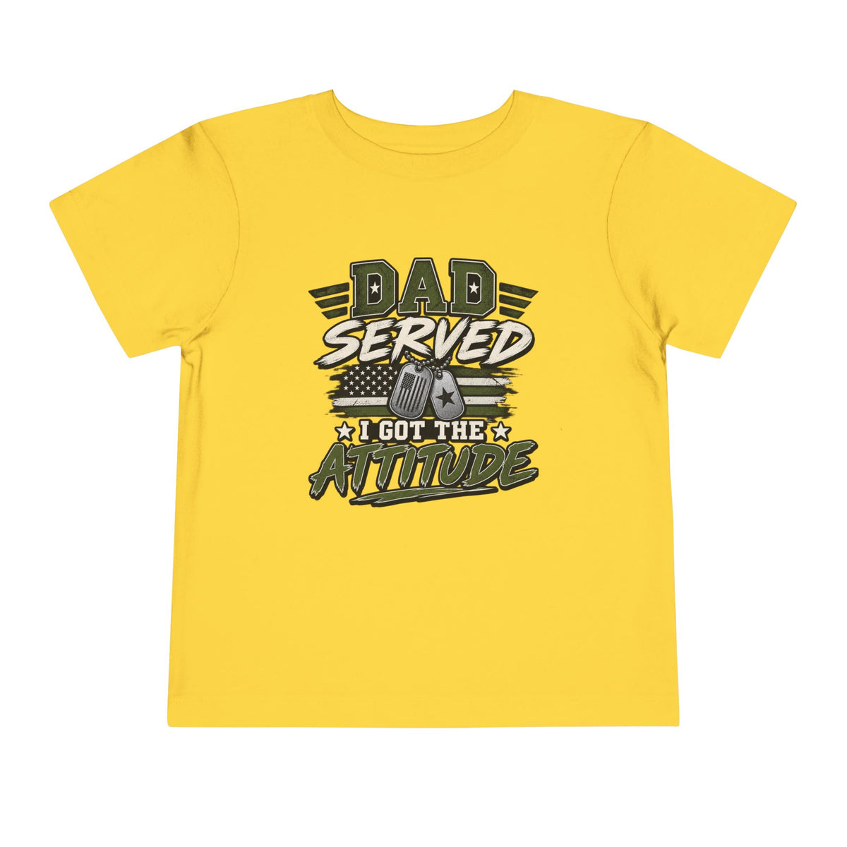 Dad Served. I Got the Attitude Boy Tee. Son of a Veteran Shirt for Boys, Proud Military Kid T Shirt, Veteran Dad Son Tee, Military Family Gift, Patriotic Youth Shirt, Veteran Family