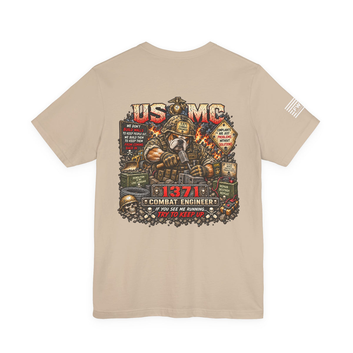 1371 Combat Engineer Shirt, USMC Marine Corps Combat Engineer Veteran T-Shirt