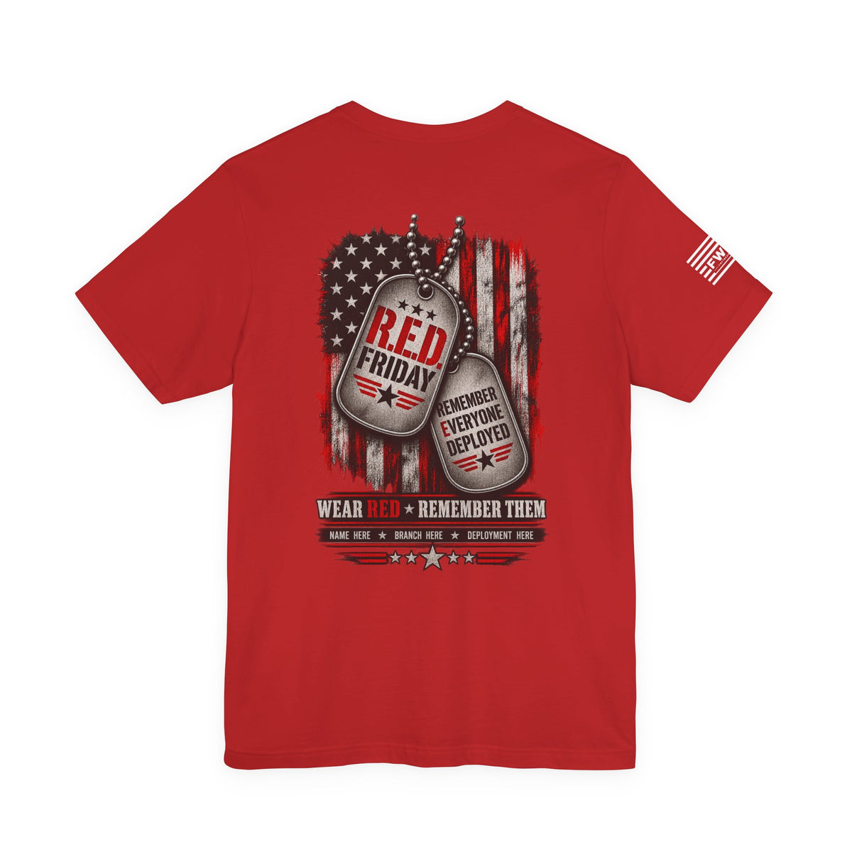 RED Friday Remember Everyone Deployed Shirt, Military Support T Shirt, Patriotic Deployment Tee, Veteran Family Military Appreciation Gift