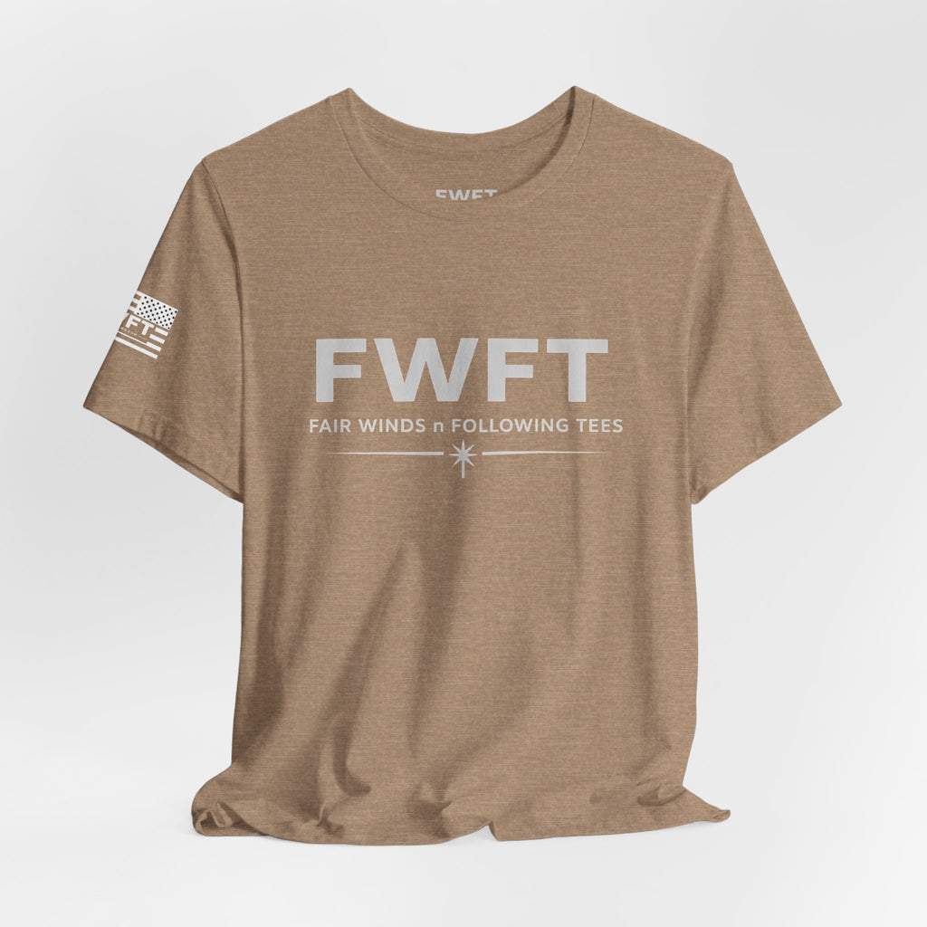 FWFT Logo T-Shirt, Fair Winds & Following Tees Shirt, Navy Inspired Tee, Veteran Apparel, Military Streetwear Shirt