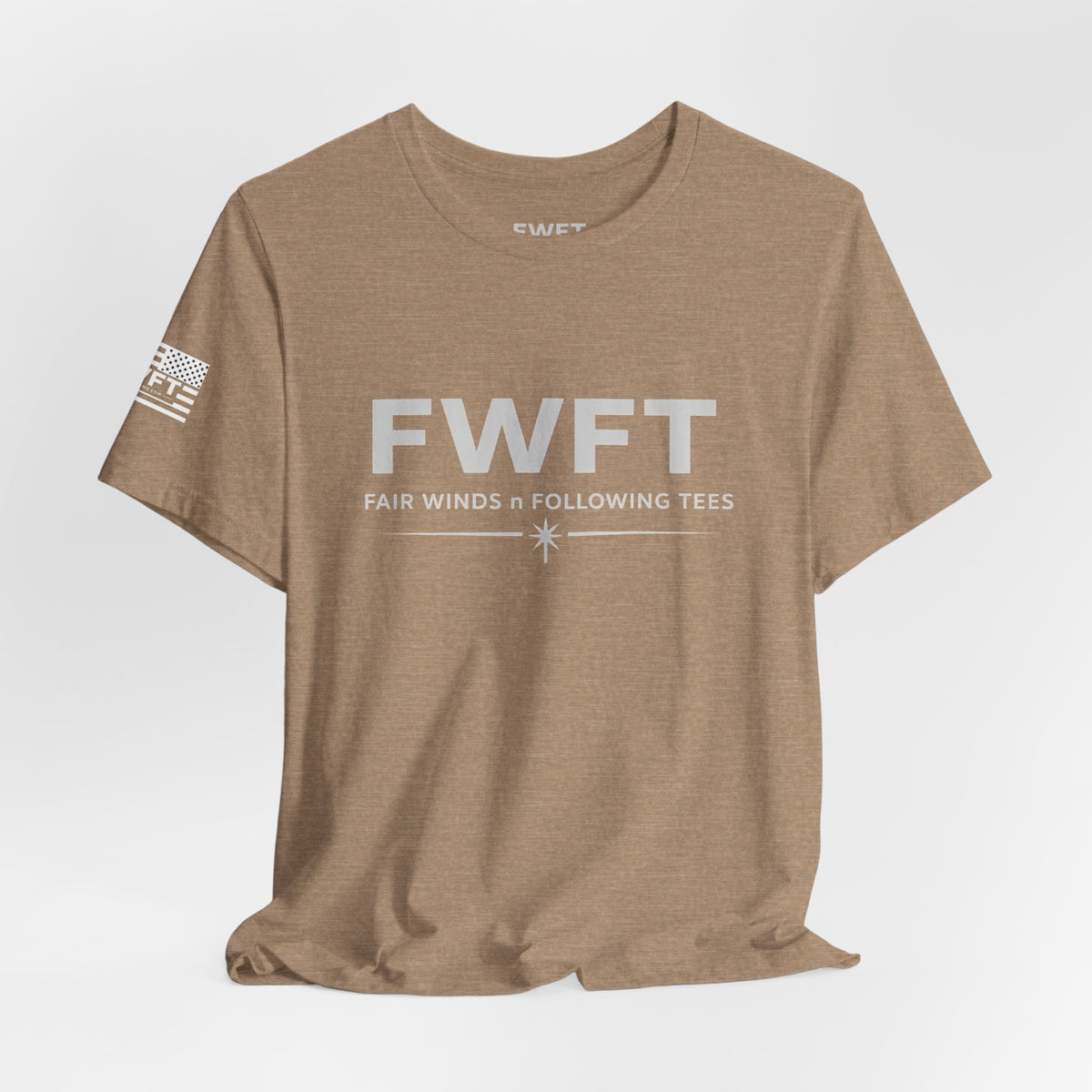 FWFT Logo T-Shirt, Fair Winds & Following Tees Shirt, Navy Inspired Tee, Veteran Apparel, Military Streetwear Shirt