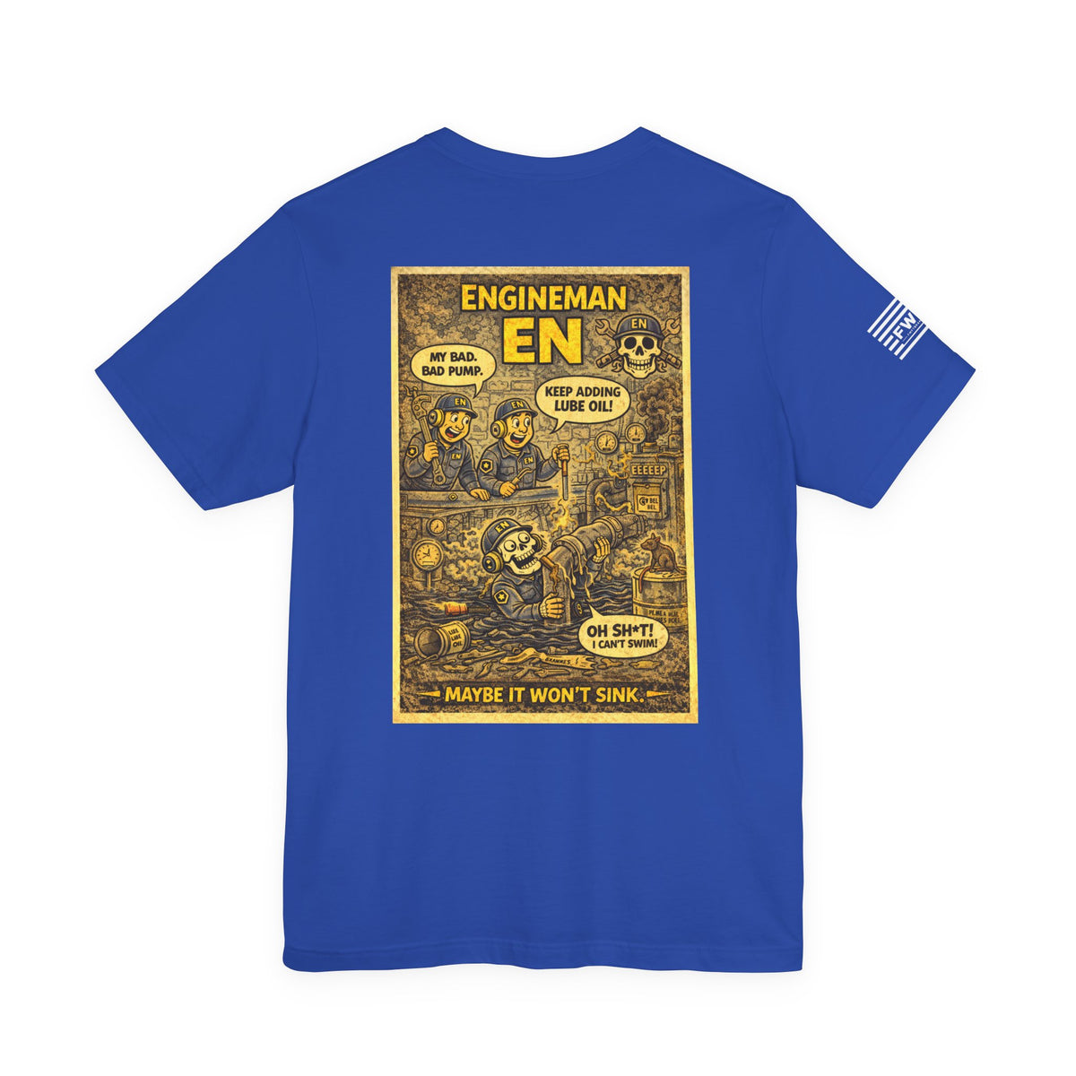 EN (Engineman) Shirt – 1950s Dark Humor Military Tee – Navy Veteran Graphic T-Shirt – Vintage Style Work Rate Design