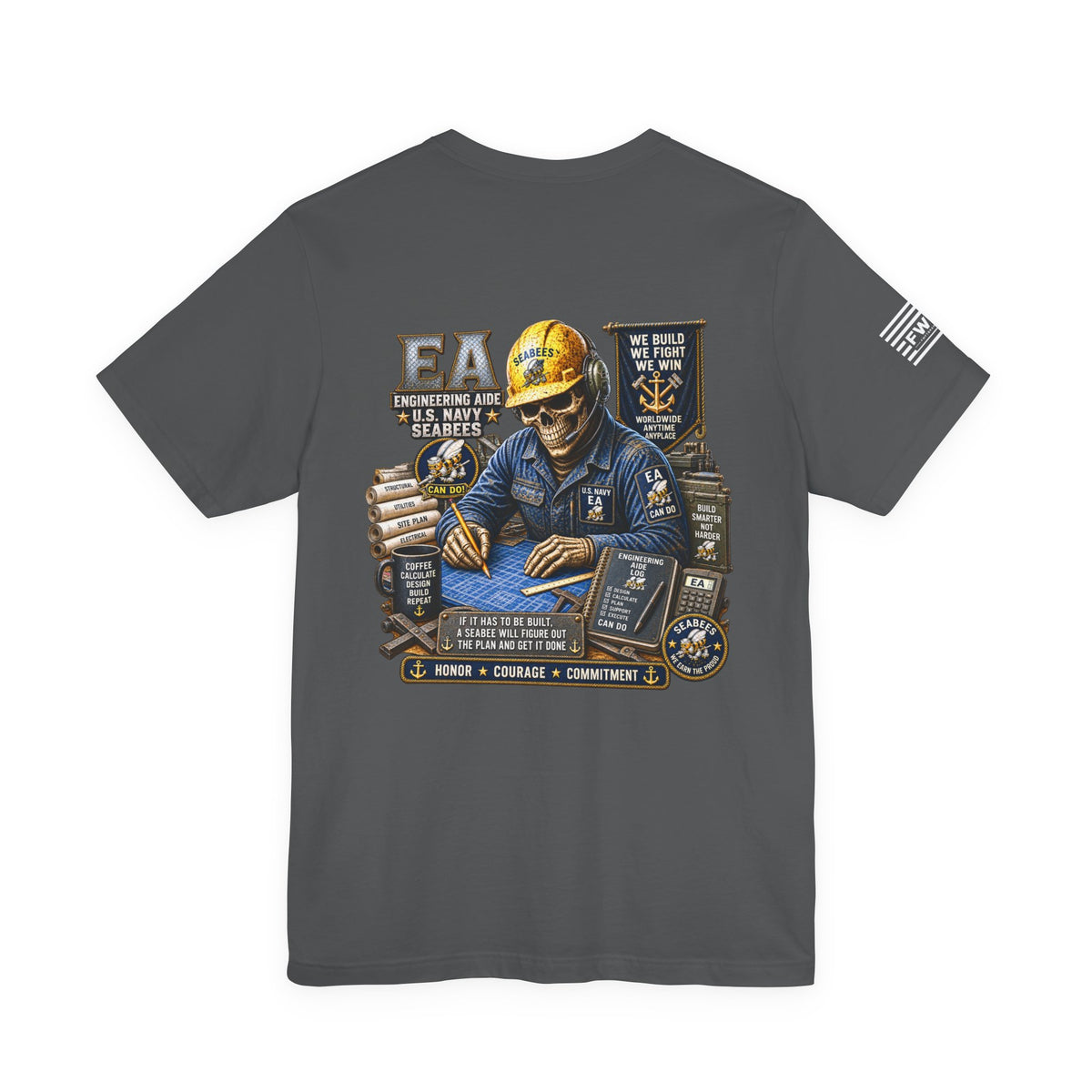 EA (Engineering Aide - Seabees) - Heavy Metal Rate Specific T-shirt