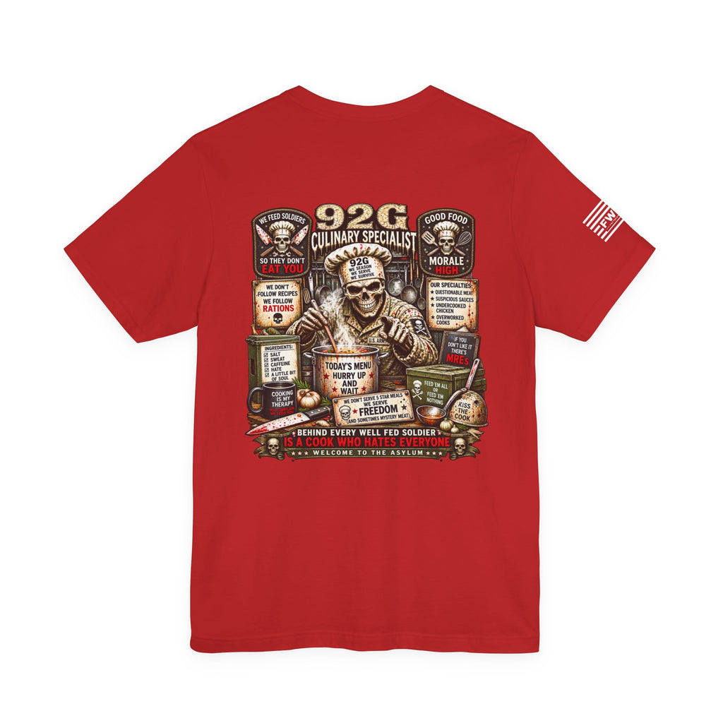 92G - US Army - Culinary Specialist - Heavy Metal T-shirt | Veteran Military Shirt