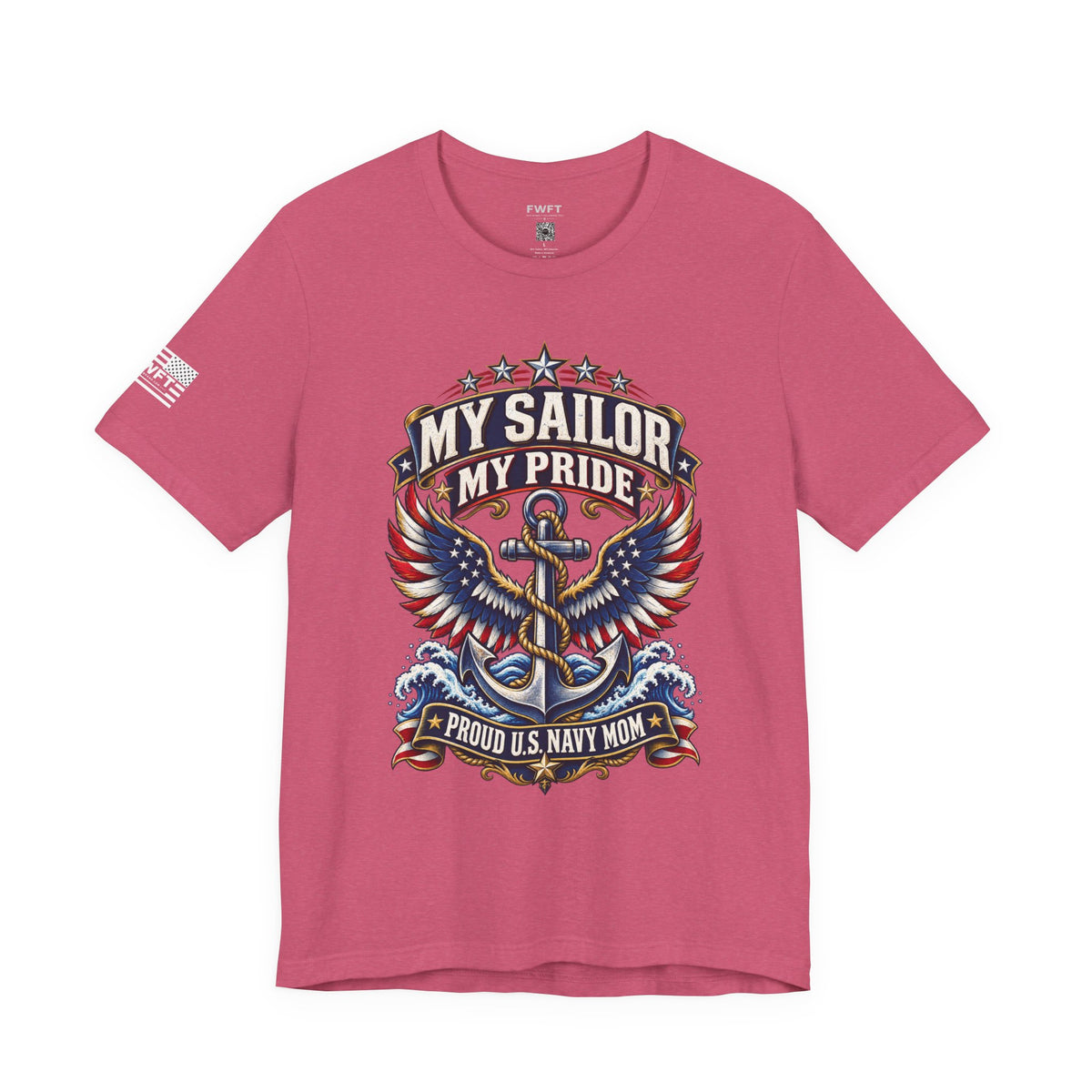 My Sailor My Pride Navy Mom Shirt, Proud Military Mother Gift, Navy Family Tee
