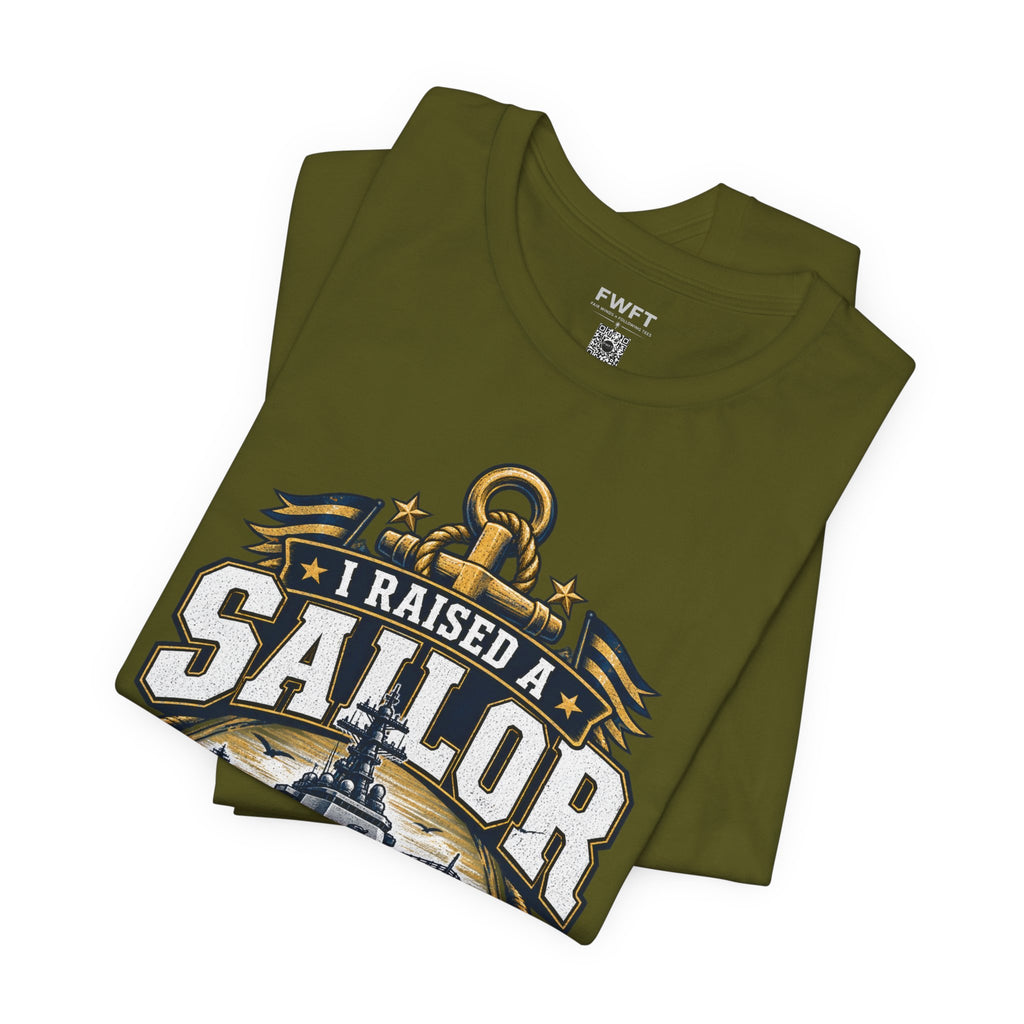 Proud Navy Dad Shirt, I Raised a Sailor T Shirt, Navy Sailor Father Gift, Military Family Tee