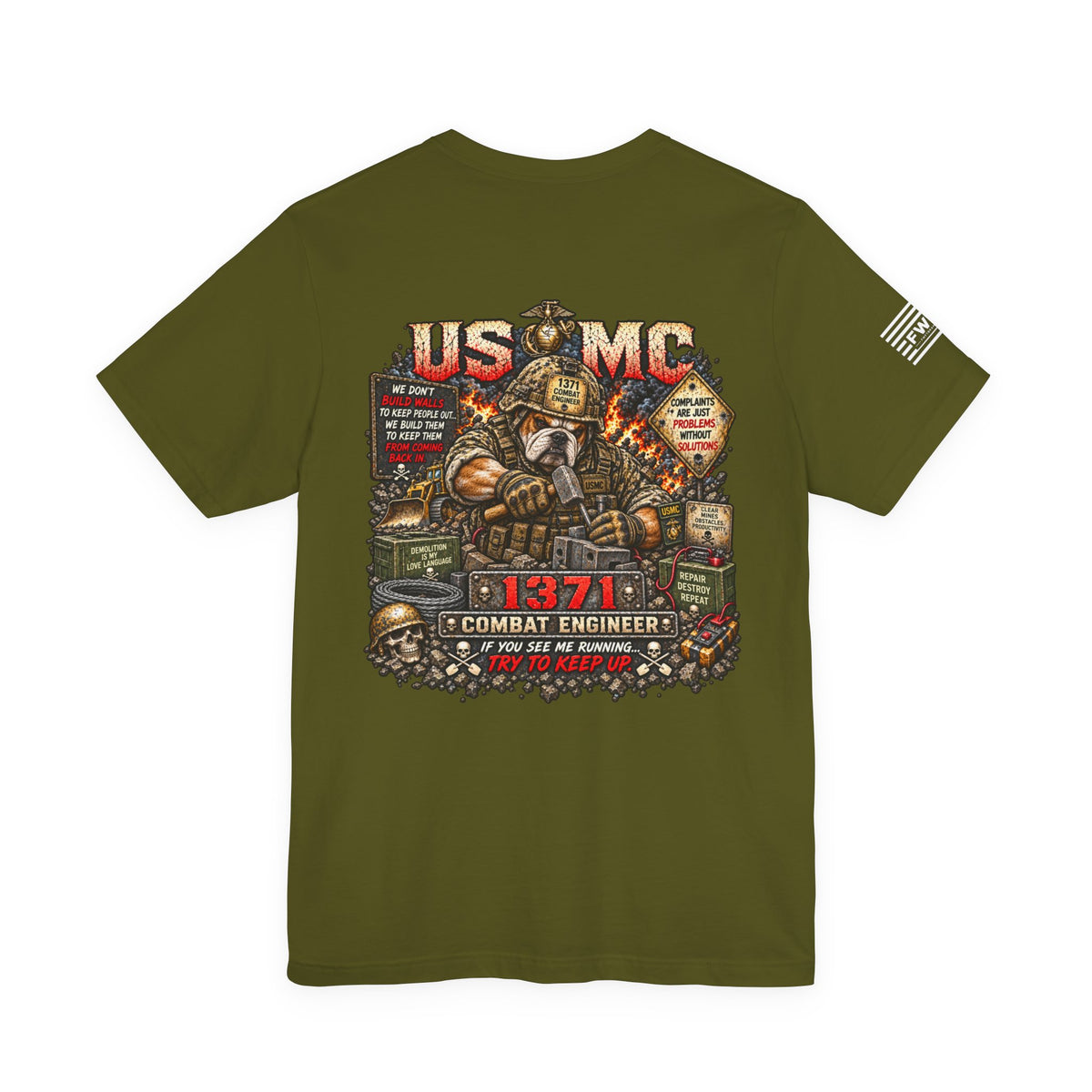 1371 Combat Engineer Shirt, USMC Marine Corps Combat Engineer Veteran T-Shirt