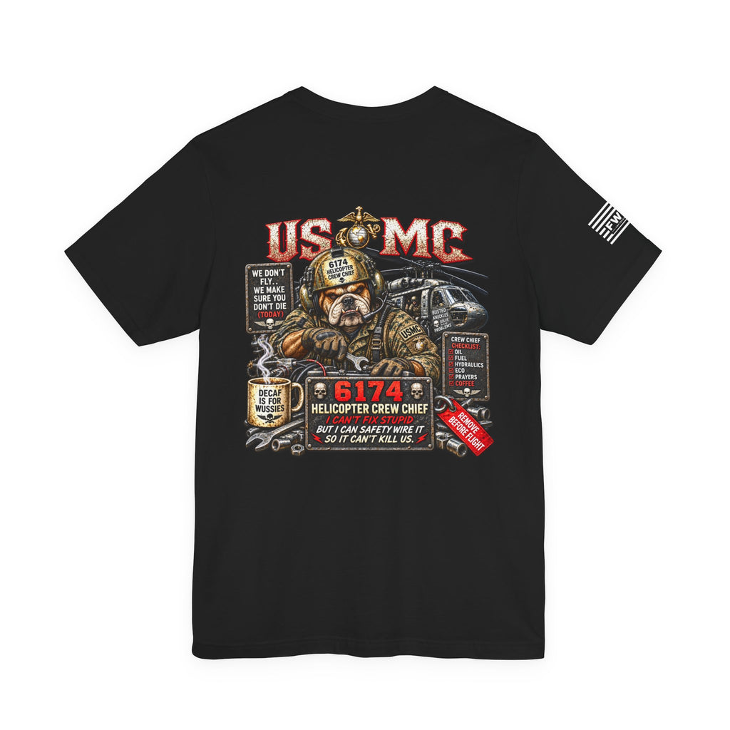 6174 Helicopter Crew Chief Shirt, USMC Marine Corps Aviation Veteran T-Shirt