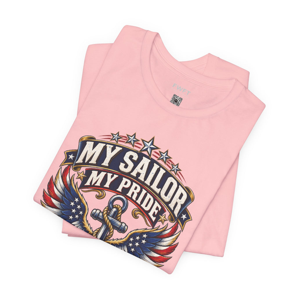My Sailor My Pride Navy Mom Shirt, Proud Military Mother Gift, Navy Family Tee