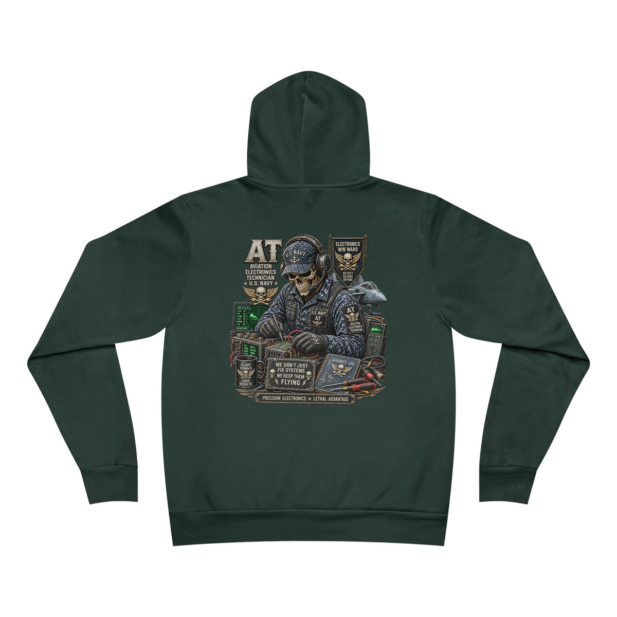 AT (Aviation Electronics Technician) US Navy Heavy Metal Hoodie – Wear Your Rate with Pride
