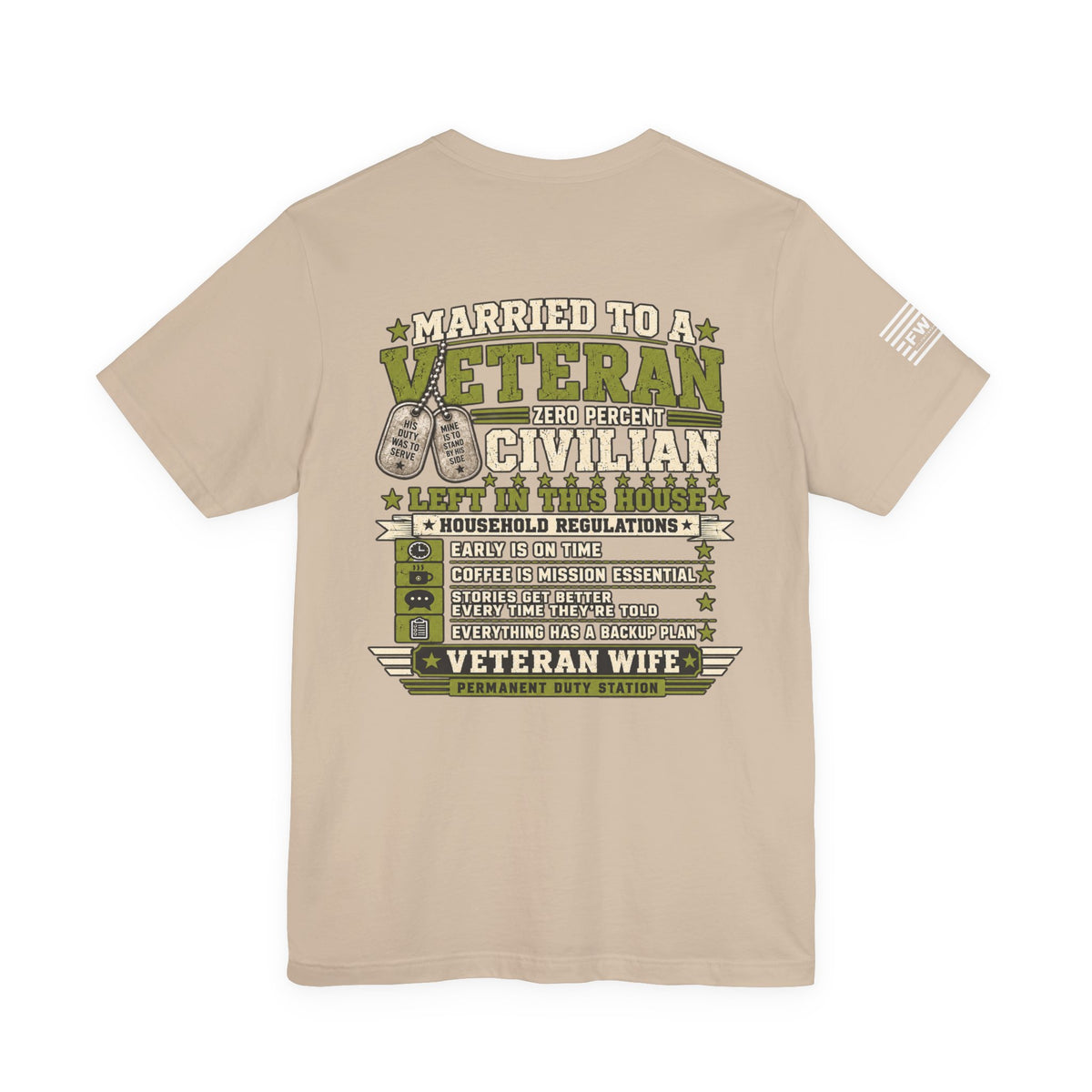 Veteran Spouse Shirt, Proud Civilian Military Supporter Tee, [Design Phrase], Veteran Wife Husband Gift, Military Family T-Shirt