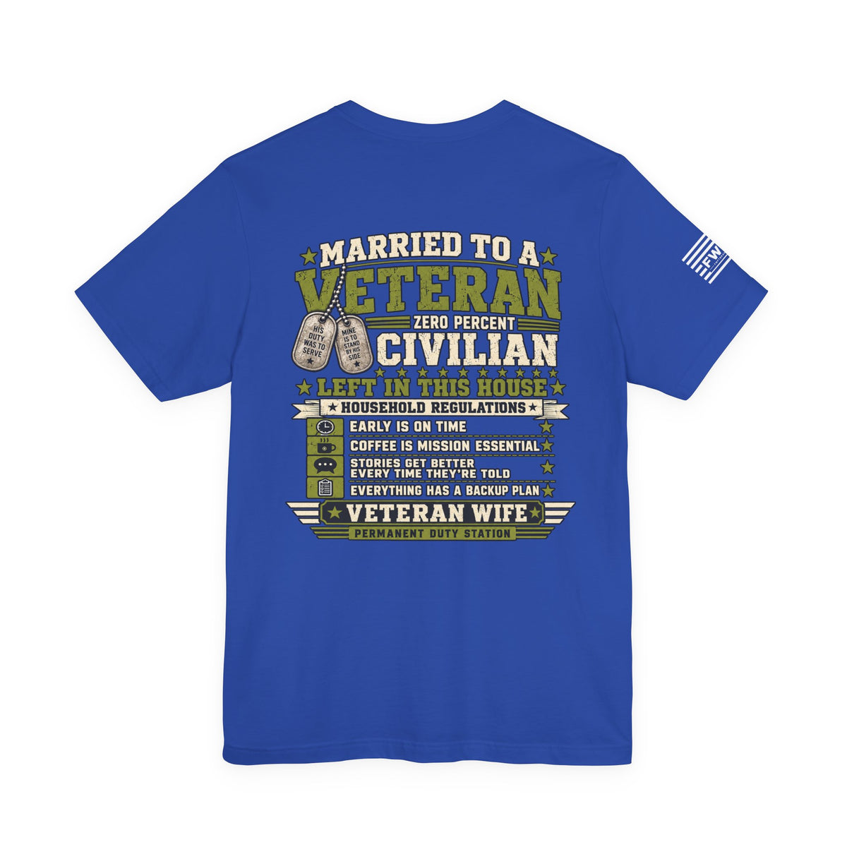 Veteran Spouse Shirt, Proud Civilian Military Supporter Tee, [Design Phrase], Veteran Wife Husband Gift, Military Family T-Shirt
