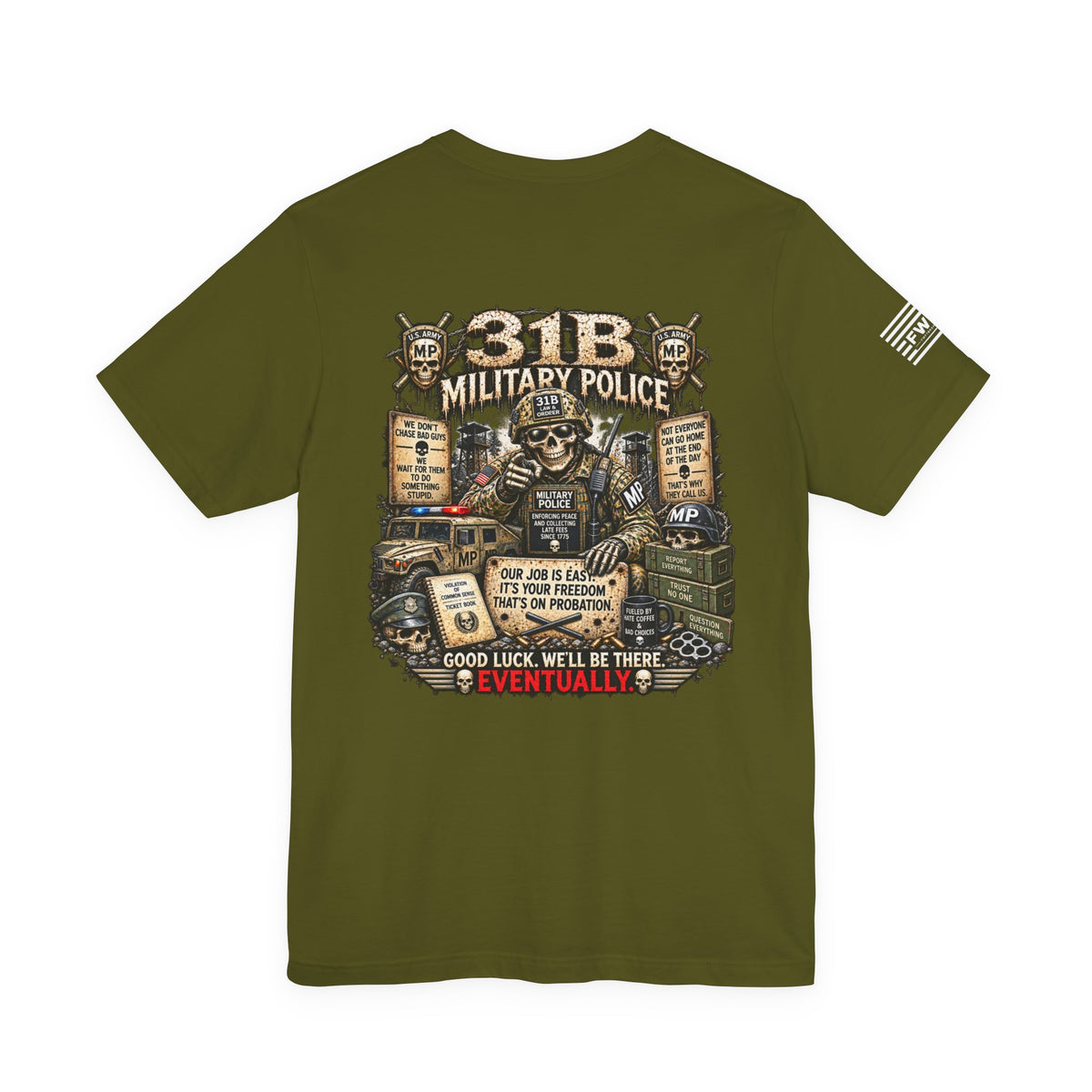 31B (Military Police) - US Army Heavy Metal T-shirt | Army Veteran Shirt
