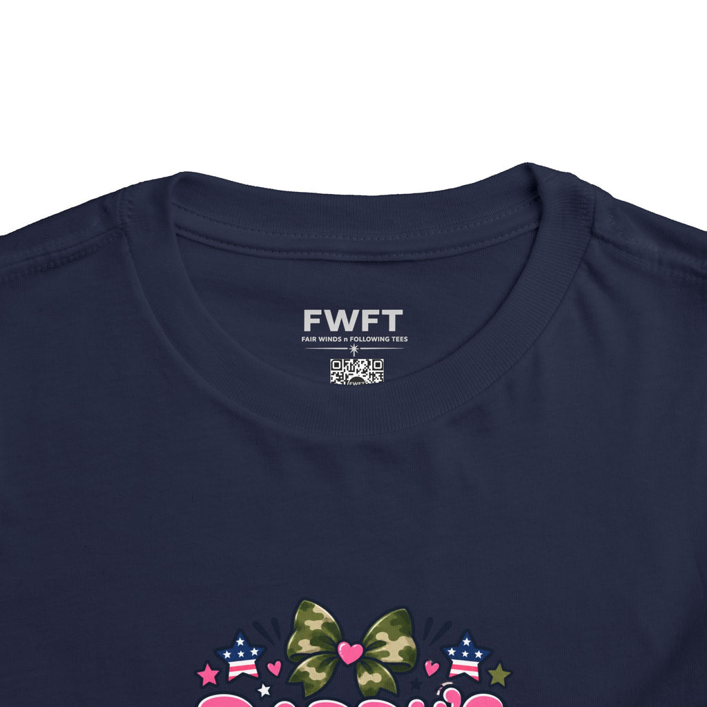 Daddy’s Brave Little Girl Shirt, Proud Daughter of a Veteran Kids Tee