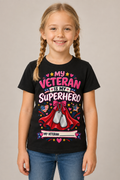 My Veteran is My Superhero Kid shirt. Daughter of a veteran shirt.