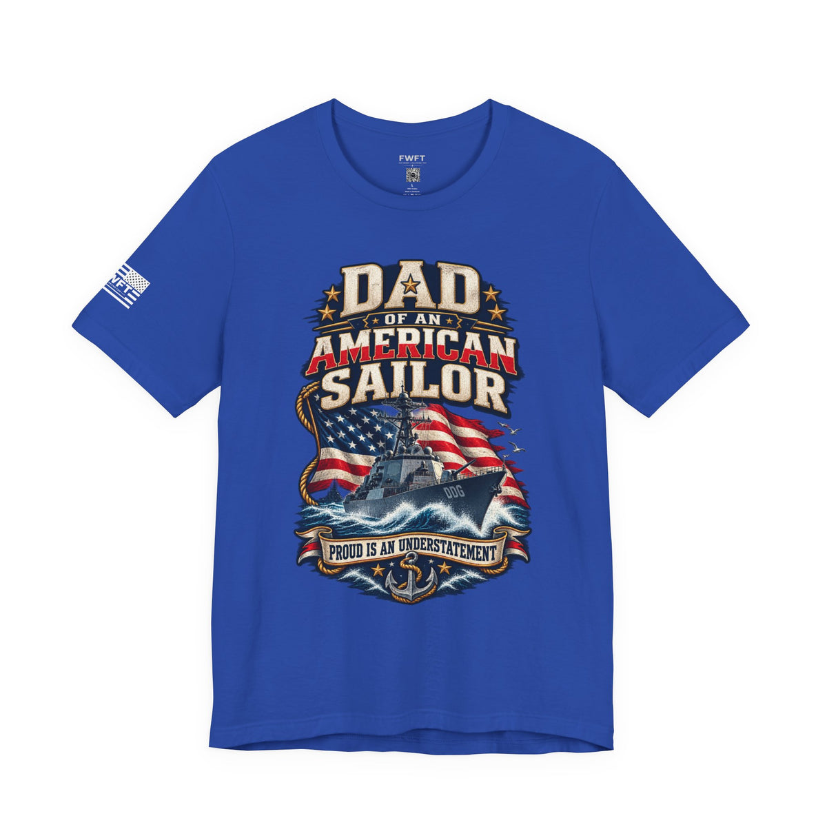 Dad of an American Sailor Shirt, Proud Navy Father T Shirt, Navy Boot Camp Graduation Gift, Military Family Tee