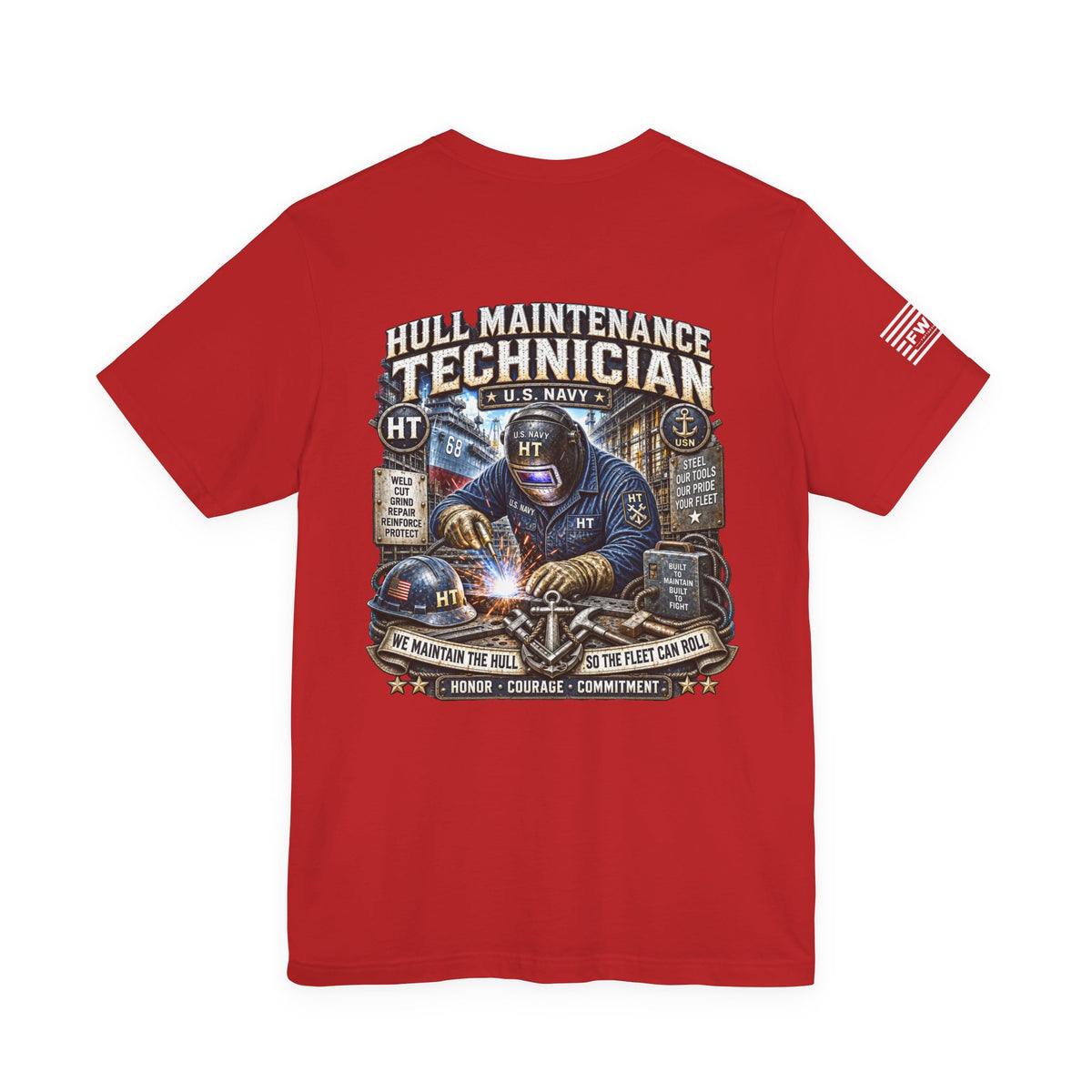 HT (Hull Maintenance Technician) - Heavy Metal Rate Specific T-shirt