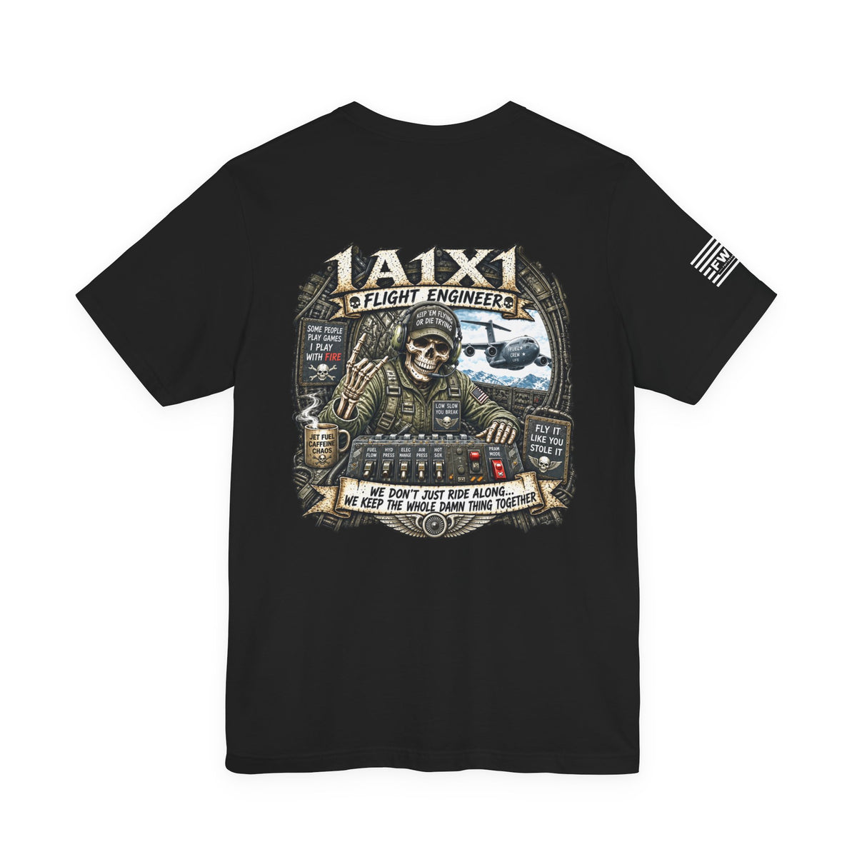 1A1X1 (Flight Engineer) - USAF AFSC Specific Heavy Metal Edition | Air Force Veteran T-Shirt