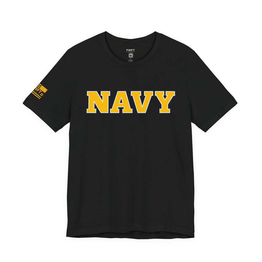 Navy Gold Shirt, Navy Veteran Tee, Military Pride T Shirt, Black Navy Gift, Sailor Apparel