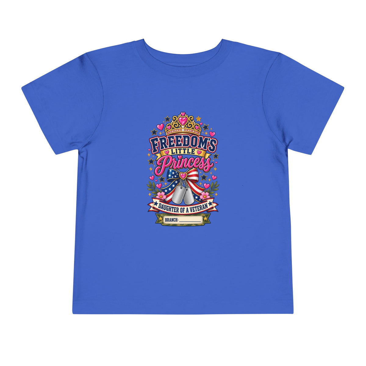 Freedom’s Little Princess Personalized Veteran Daughter Kids Shirt