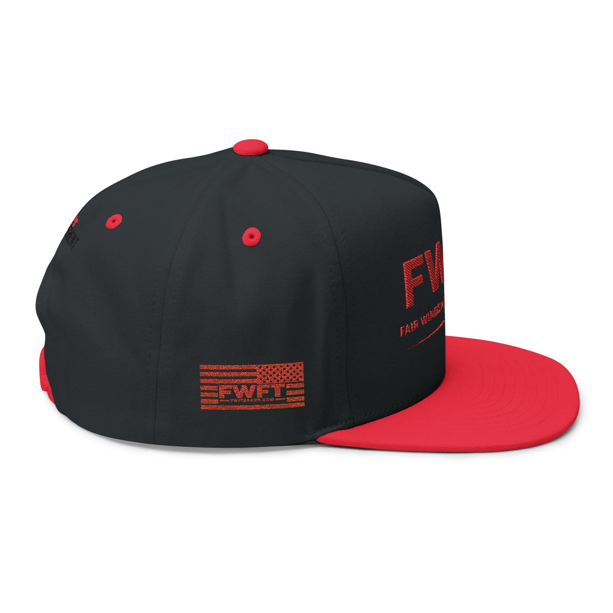 FWFT Logo Hat, Fair Winds & Following Tees Snapback, Navy Veteran Inspired Cap, Flat Bill Military Hat, Streetwear Veteran Brand
