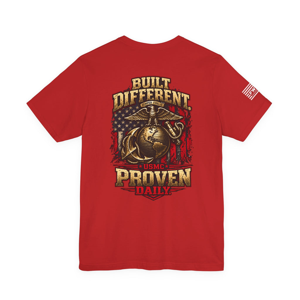 USMC Built Different Shirt, Marine Corps Veteran Semper Fidelis T-Shirt