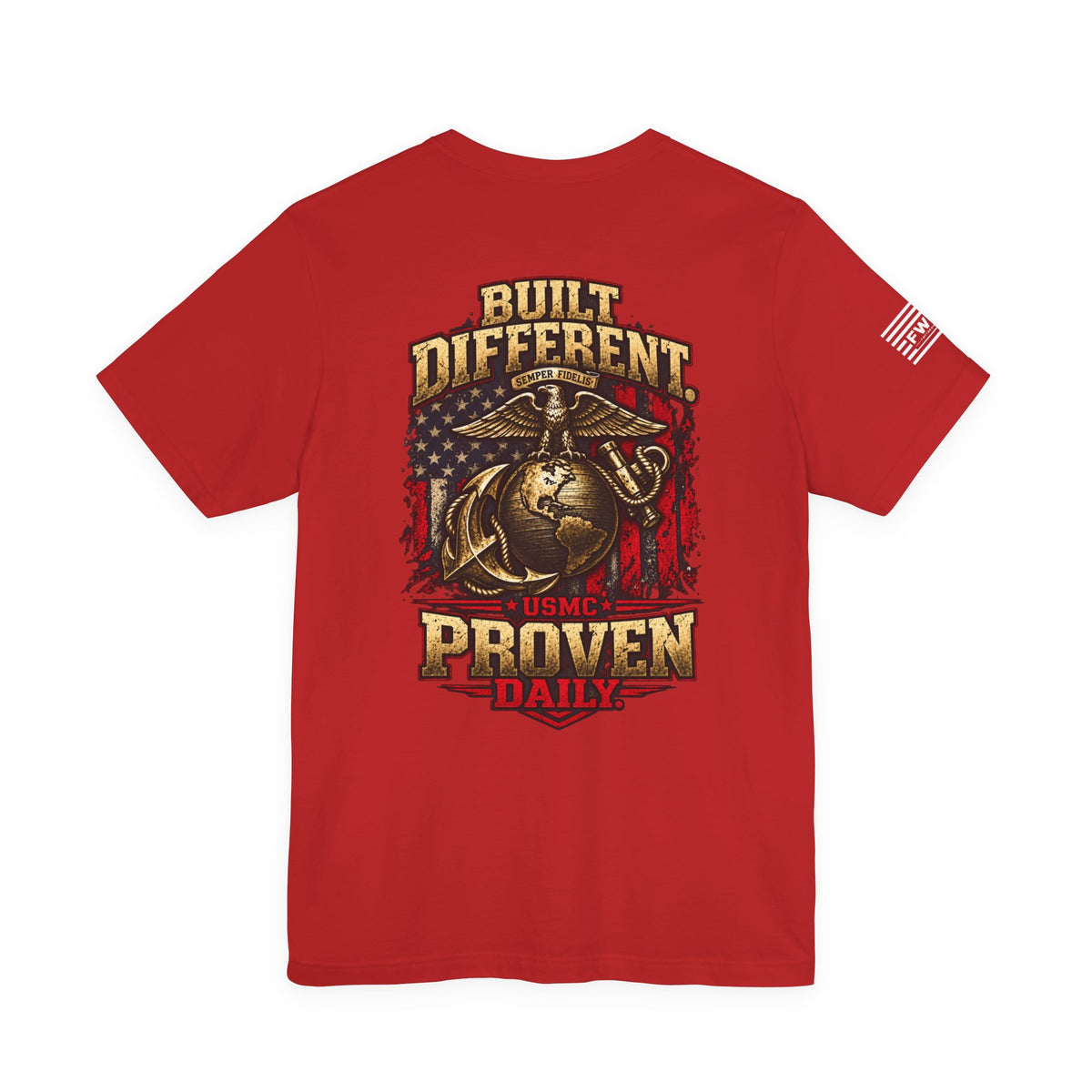 USMC Built Different Shirt, Marine Corps Veteran Semper Fidelis T-Shirt