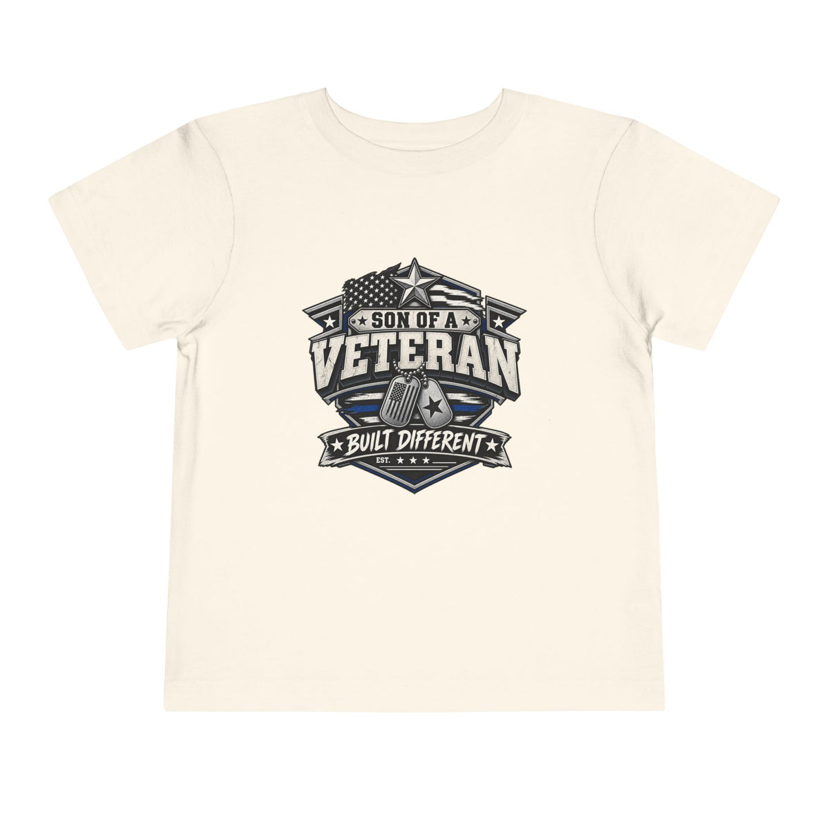 Son of a Veteran. Built Different. Son of a Veteran Shirt for Boys, Proud Military Kid T Shirt, Veteran Dad Son Tee, Military Family Gift, Patriotic Youth Shirt, Veteran Family