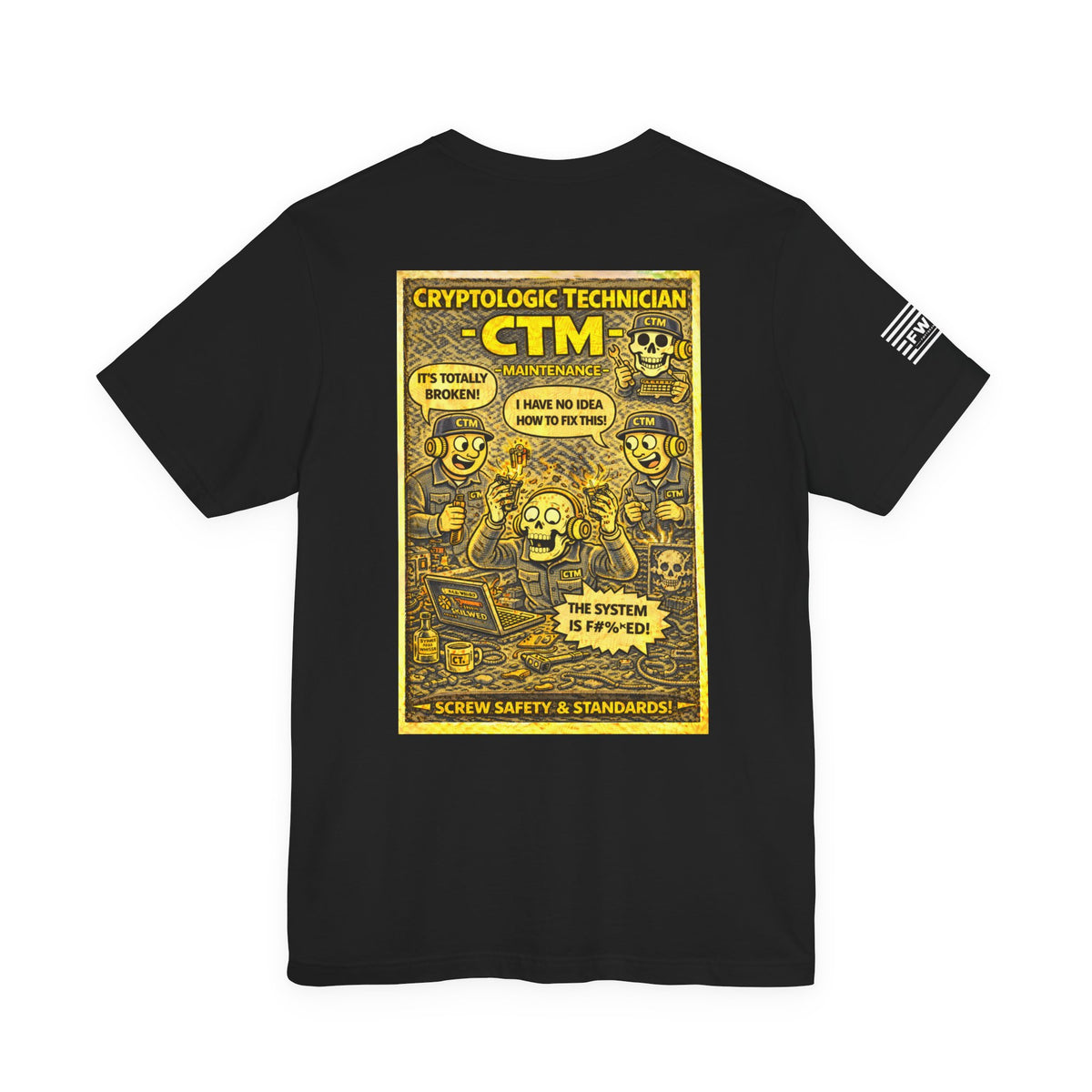 CTM (Cryptologic Technician-Maintenance) Shirt – 1950s Dark Humor Military Tee – Navy Veteran Graphic T-Shirt – Vintage Style Work Rate Design