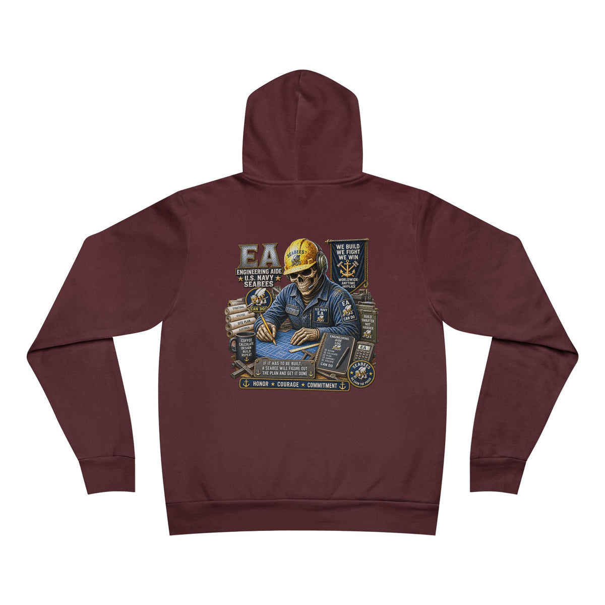 EA (Engineering Aide - Seabees) Heavy Metal Hoodie – Wear Your Rate with Pride