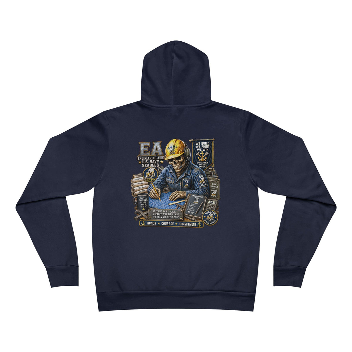 EA (Engineering Aide - Seabees) Heavy Metal Hoodie – Wear Your Rate with Pride