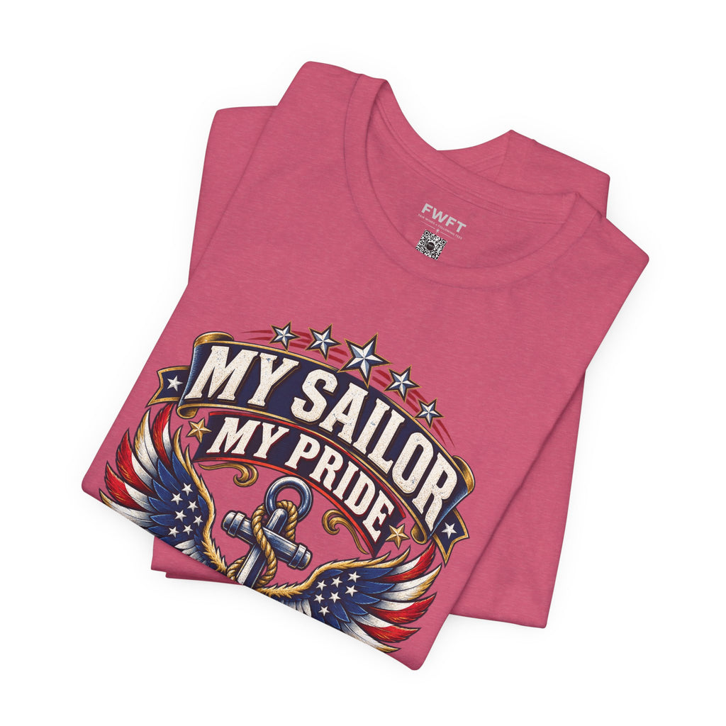 My Sailor My Pride Navy Mom Shirt, Proud Military Mother Gift, Navy Family Tee