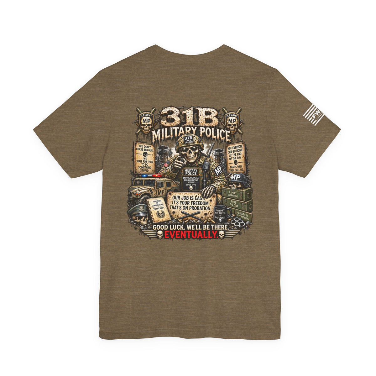 31B (Military Police) - US Army Heavy Metal T-shirt | Army Veteran Shirt