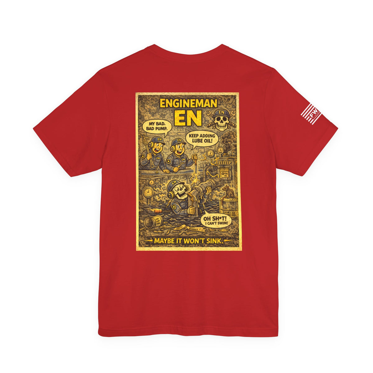 EN (Engineman) Shirt – 1950s Dark Humor Military Tee – Navy Veteran Graphic T-Shirt – Vintage Style Work Rate Design
