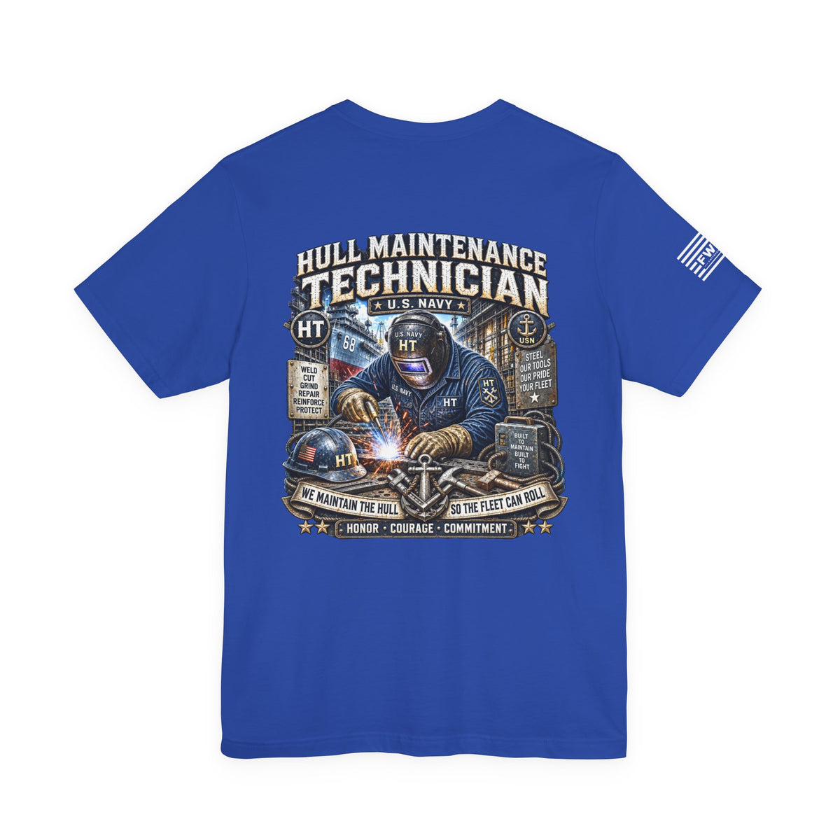 HT (Hull Maintenance Technician) - Heavy Metal Rate Specific T-shirt