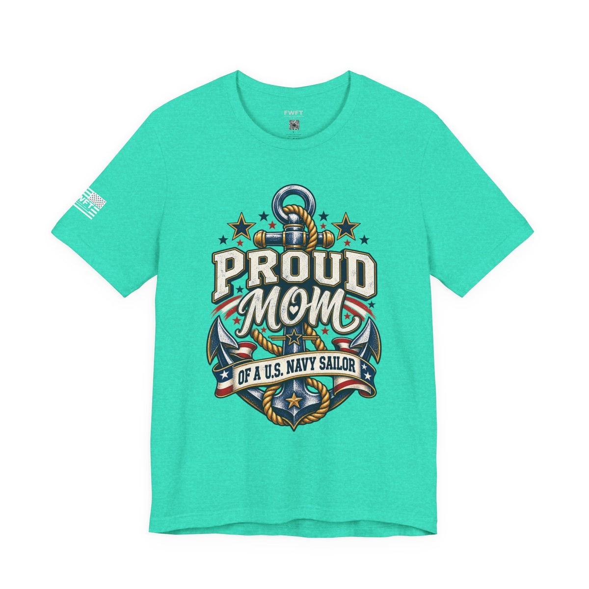 Proud Mom of a U.S. Navy Sailor Shirt, Military Mother Gift, Navy Family Tee